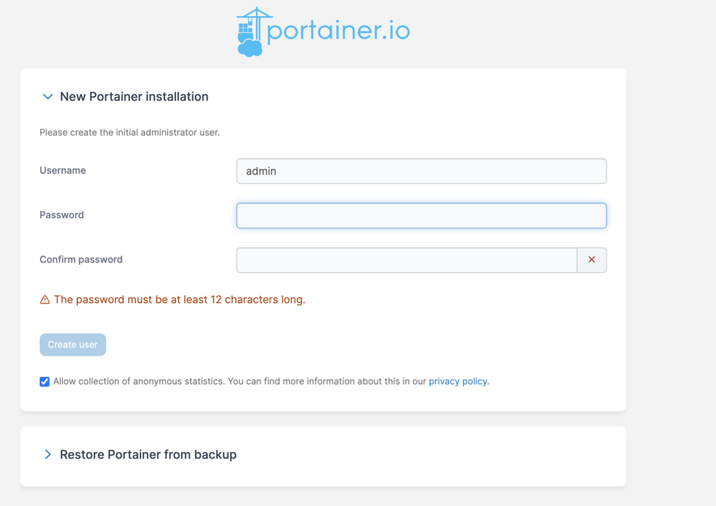 Устанавливаем Portainer на сервер